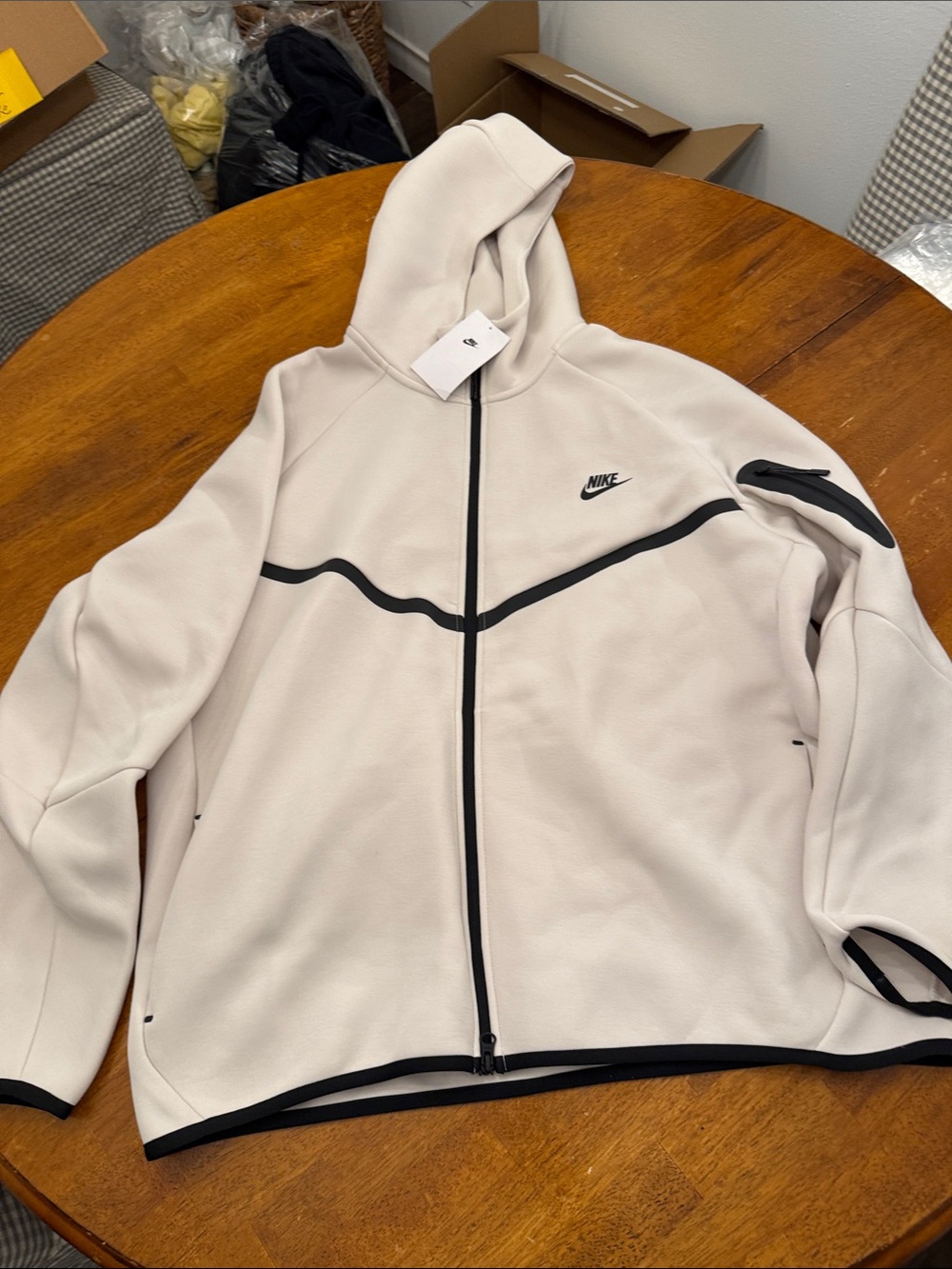 Nike Tech Fleece Windrunner Hooded Jacket Cream Men’s XXL HV0949-104 NWT